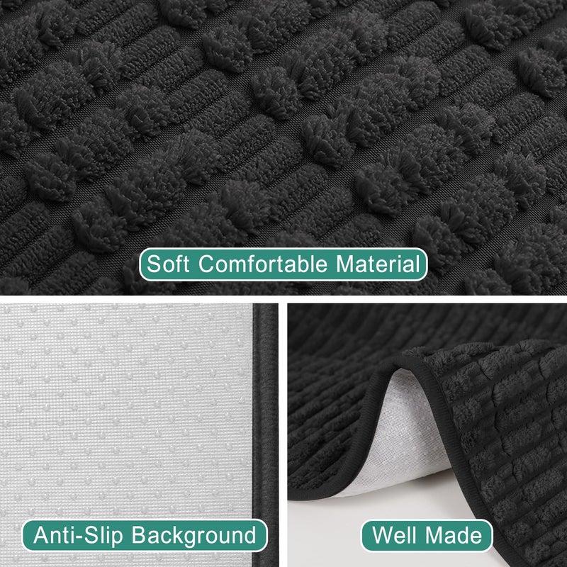 Foxdecor Couch Arm Covers Sofa Arm Covers  Arm Chair Covers Set of 2  Non-Slip Chair Arm Covers  Arm Rest Cover for Sofa  Armchair Slipcovers Couch Protector (Black 30x30 inch) - Image 3