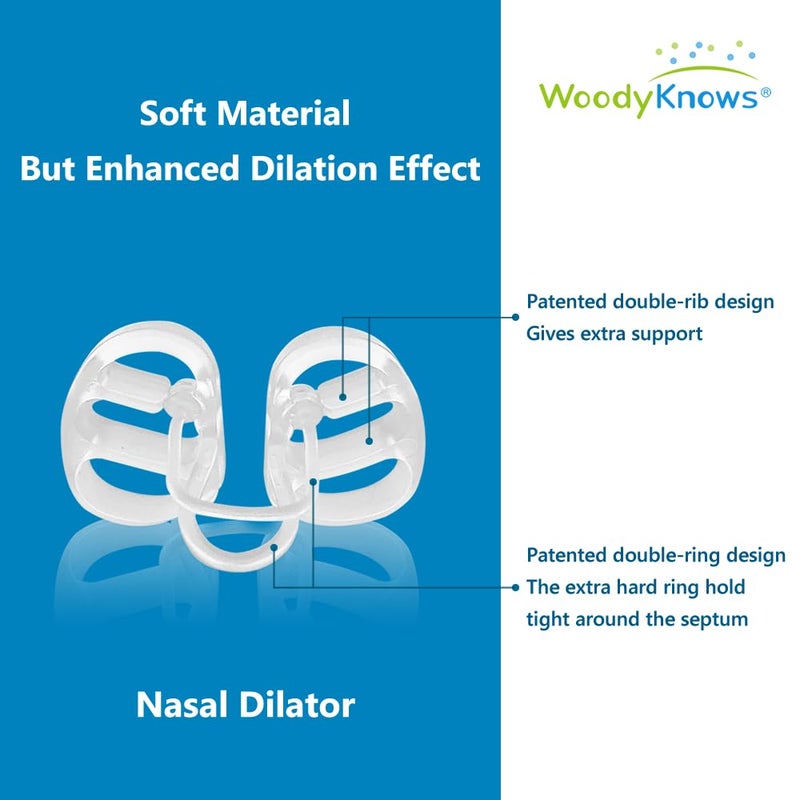 WoodyKnows Super-Support Nasal Dilator, Improves Sleep and Sports Airflow, Nasal Congestion and Nose-Related snoring aid (S 4Pack) - Image 4