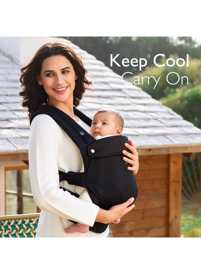 عربست حاملة أطفال لحديثي الولادة إلى الأطفال الصغار - مريحة ومريحة وخفيفة الوزن ، ومناسبة للأطفال الذين يتراوح وزنهم بين 7-44 رطلا ، وسهلة الارتداء ، ومثالية للأبوة والأمومة بدون استخدام اليدين ، ودعم قطني محسن - Image 4
