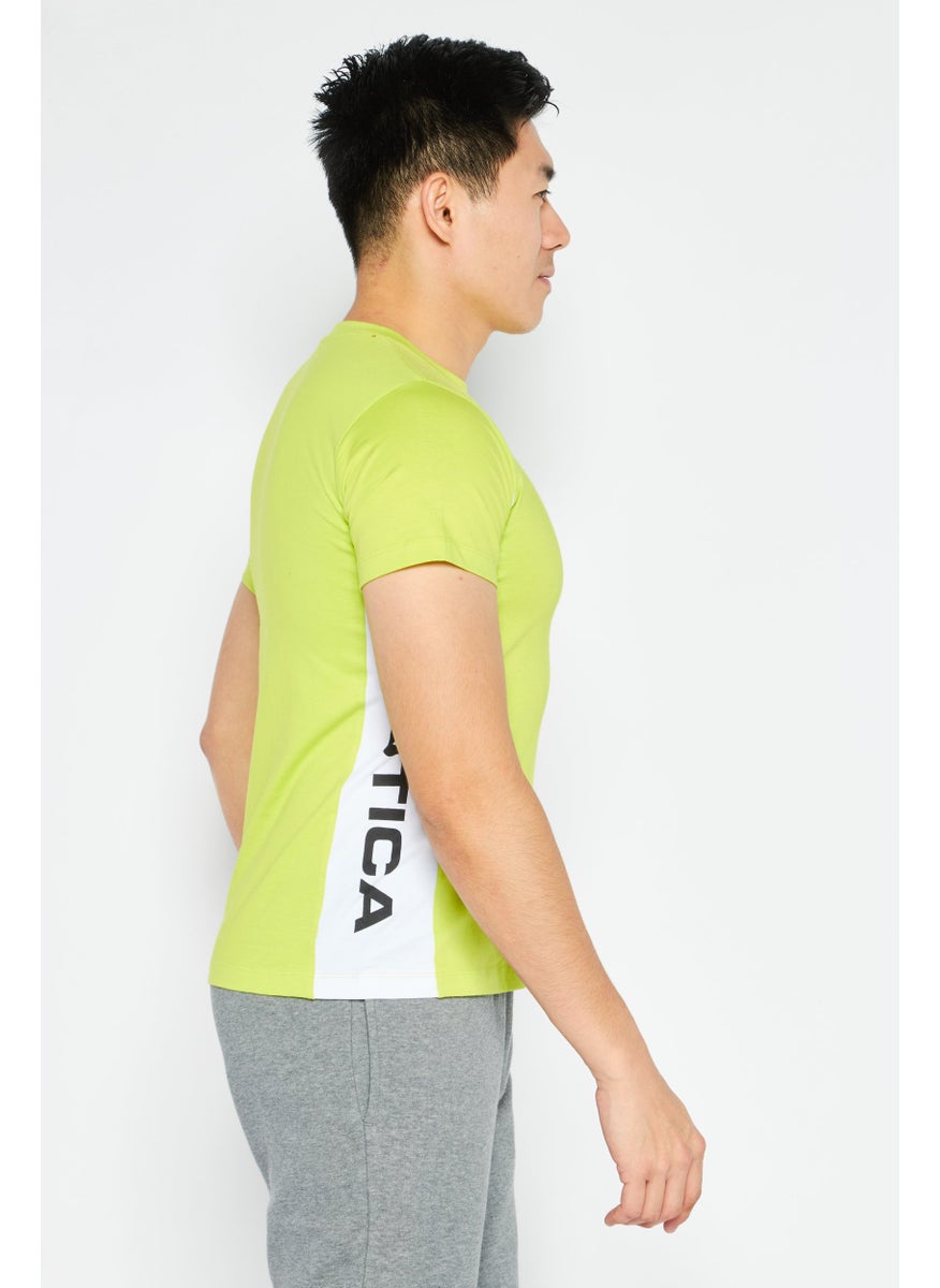 Nautica Competition Men Sportswear Fit Short Sleeve Outdoor T-Shirts, Green Combo  - Image 3