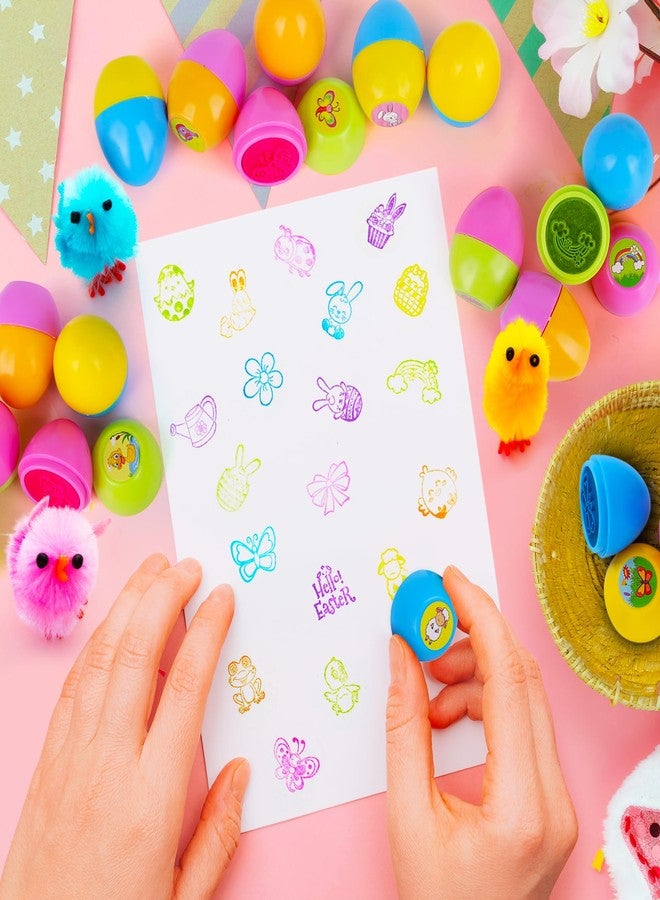 ArtCreativity طوابع بيض عيد الفصح من آرت كرييتيفيتي - مجموعة من 24 - طوابع صغيرة ذات حبر ذاتي للأطفال في لعبة البحث عن بيض عيد الفصح - ألعاب حرف يدوية لعيد الفصح في الفصل بألوان زاهية - هدايا سلة عيد الفصح ومواد حفلات - Image 2