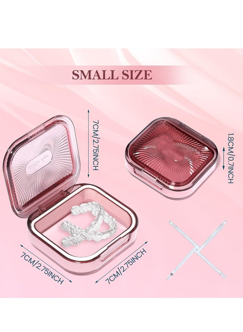 Oasisgalore Set of 3 Denture Bath Box Denture Cup Case, Mouth Guards Container,Partial Denture Soak Container - Image 2