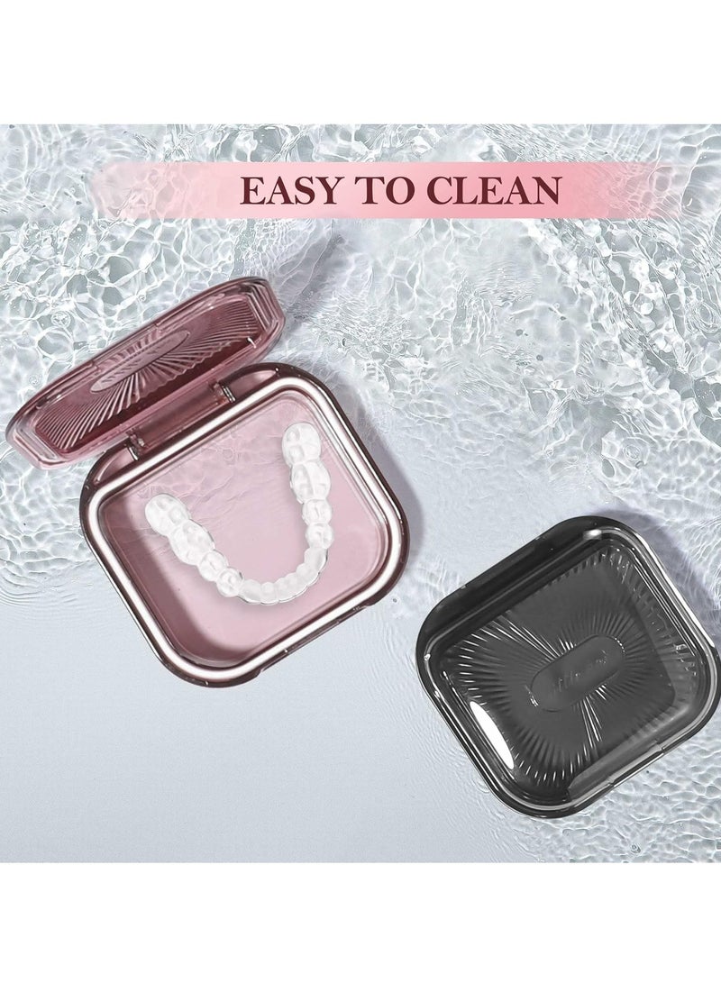 Oasisgalore Set of 3 Denture Bath Box Denture Cup Case, Mouth Guards Container,Partial Denture Soak Container - Image 5