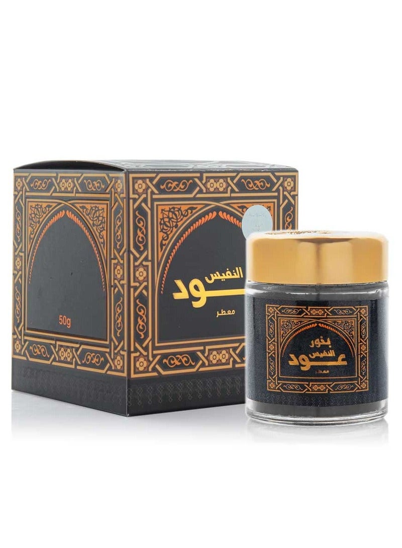 Banafa Bakhoor & Mamoul Premium Bundle – Set of 4 (Oud Moattar Al Nafis 50g, Mushlaf 250g, Oud Moattar Black 50g, Oud Moattar Malaki) - Image 5