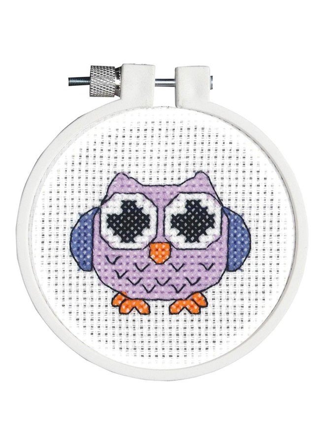 Janlynn Kid Stitch 11 Count Owl Mini Counted Cross Stitch Kit, 3-Inch - Image 2