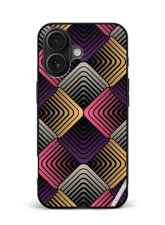 VR CREATIVE Protective Case Cover For Apple iPhone 16 Abstract 2 Design Multicolour