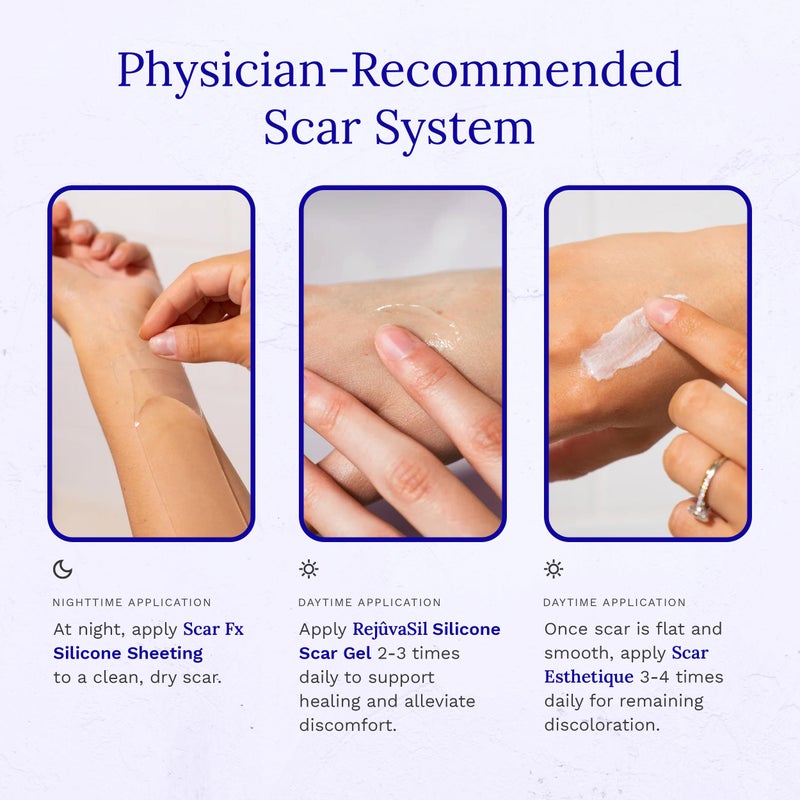 Rejuvaskin Scar Heal Kit for C-Section Scars, Soften, Flatten, Reduce and Recover, Silicone Sheeting, RejuvaSil Gel & Medical Tape, C-Section Sheet - Image 5