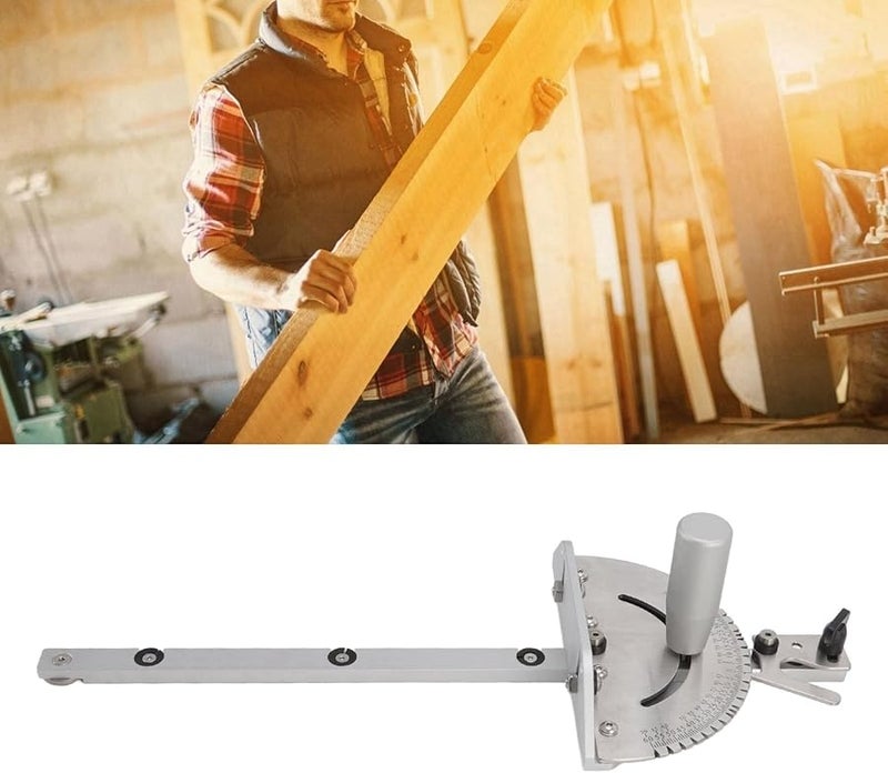 ميتير ألومنيوم وير 17.7 بوصة منشار طاولة عالي الدقة تحكم دقيق في الزاوية توقفات متعددة - Image 5