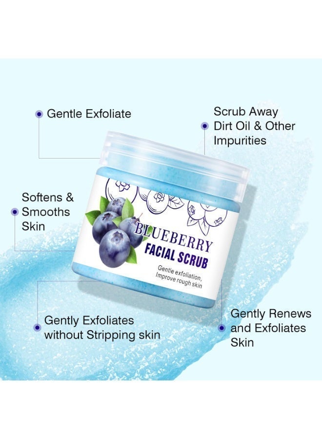 MOOYAM Blueberry Facial Scrub Gentle Exfoliation Improves Rough Skin for Smooth Radiance All Skin Types - Image 3