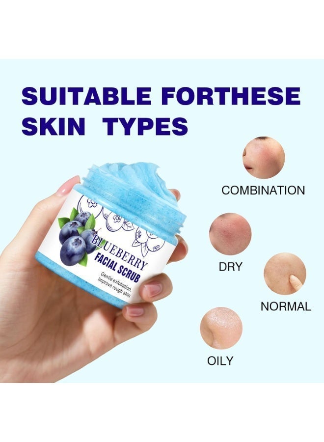 MOOYAM Blueberry Facial Scrub Gentle Exfoliation Improves Rough Skin for Smooth Radiance All Skin Types - Image 4