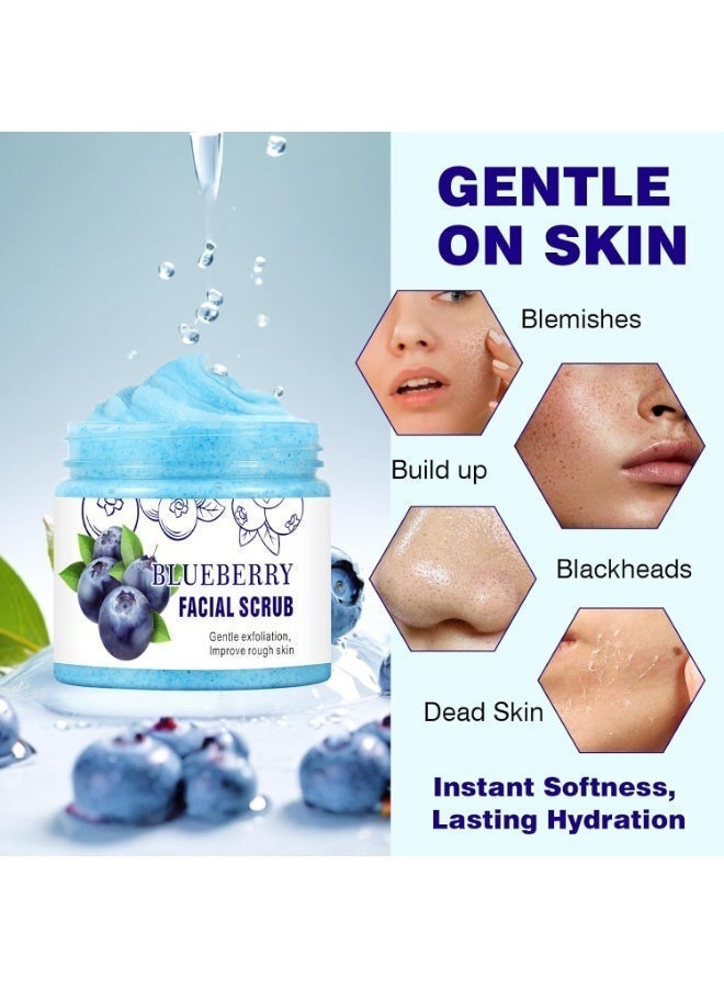 MOOYAM Blueberry Facial Scrub Gentle Exfoliation Improves Rough Skin for Smooth Radiance All Skin Types - Image 2