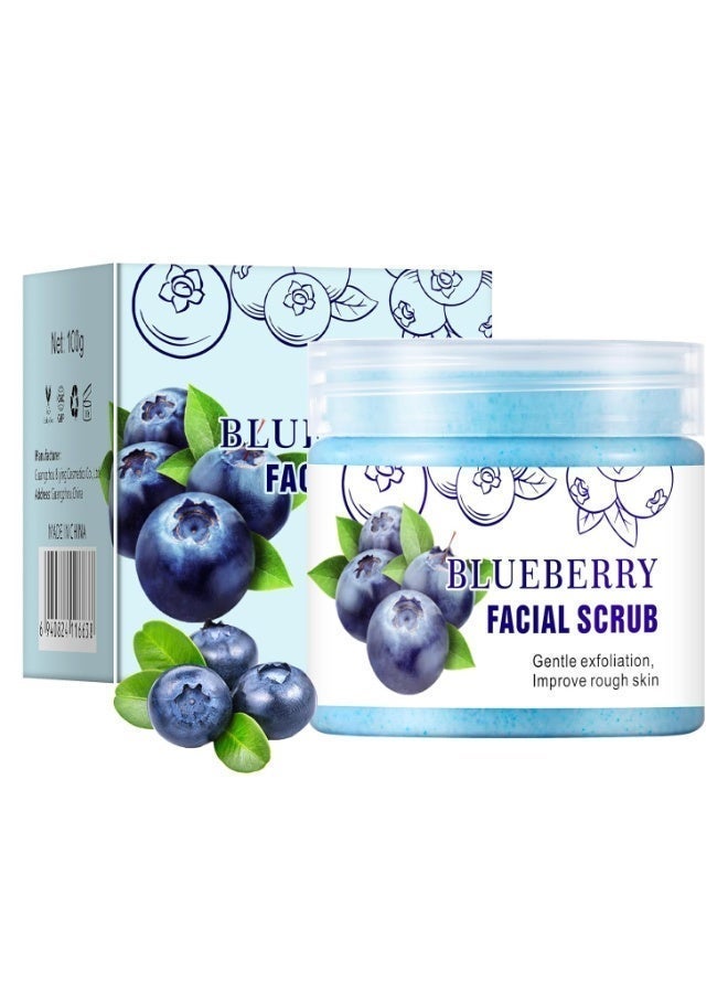 MOOYAM Blueberry Facial Scrub Gentle Exfoliation Improves Rough Skin for Smooth Radiance All Skin Types - Image 1