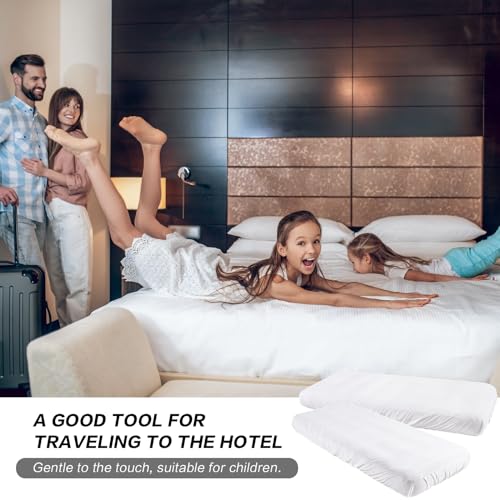 Breling Kids Air Mattress Fitted Sheets Compatible with Intex Cozy Kidz (Sheet Only) Toddler Inflatable Mattress Sheets for Kids Sleepover Party Travel Camping Airbed(White,6 Pcs) - Image 4