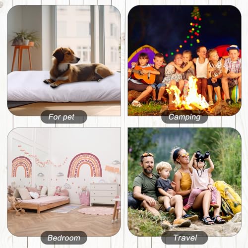 Breling Kids Air Mattress Fitted Sheets Compatible with Intex Cozy Kidz (Sheet Only) Toddler Inflatable Mattress Sheets for Kids Sleepover Party Travel Camping Airbed(White,6 Pcs) - Image 5