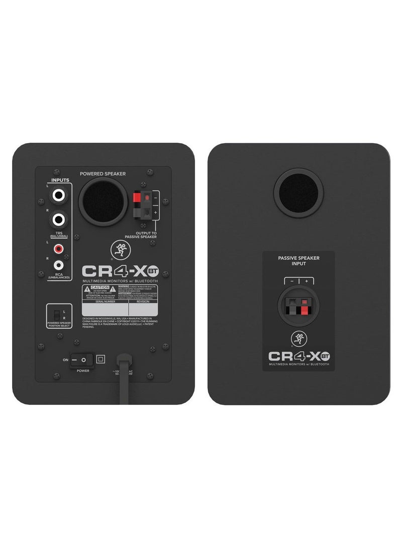 Mackie 4" Active Studio Monitor, with 1/4" TRS and RCA Inputs, and Bluetooth (Pair) - Image 4