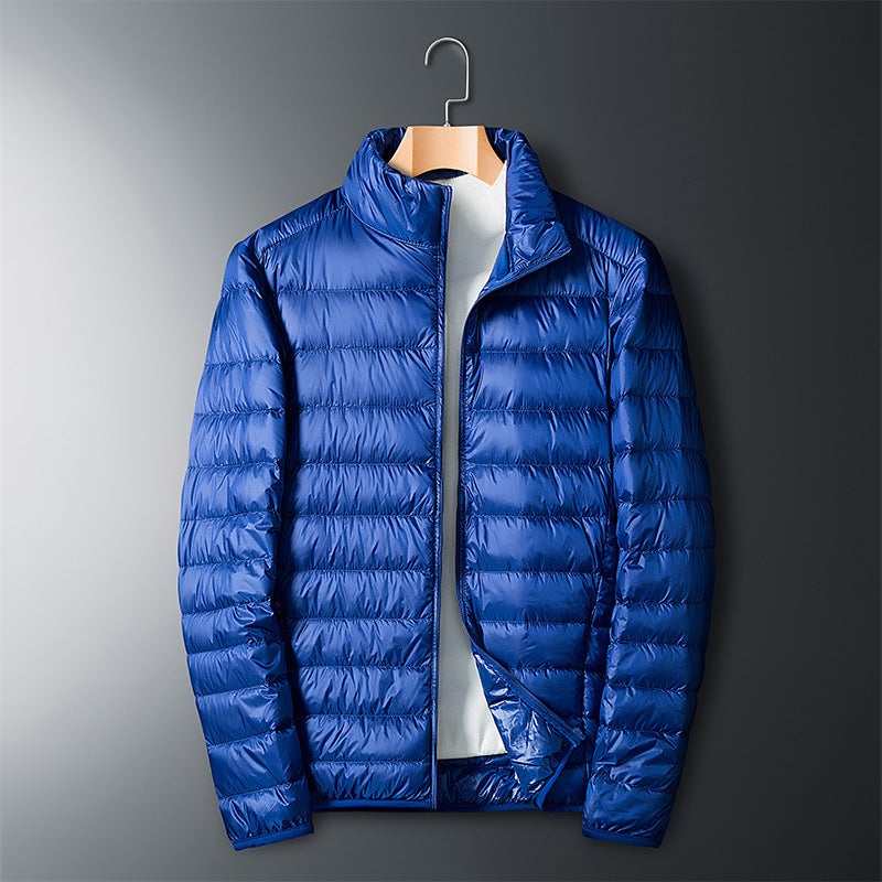Popular Lightweight Down Jacket Men'S Plus Size Stand Collar Fashion Simple Casual Down Jacket Winter Fashion