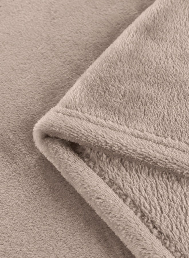 ايست من نون بطانية خفيفة من نون إيست - 220X230 سم فاخرة موكا 100% بوليستر فاخرة للكنبة أو غرفة النوم - Image 4