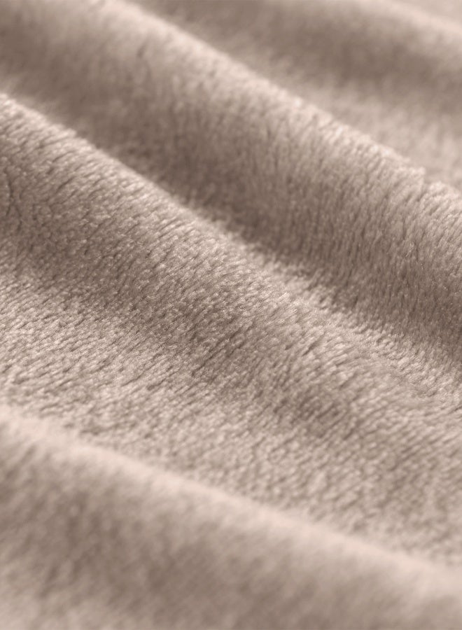 ايست من نون بطانية خفيفة من نون إيست - 220X230 سم فاخرة موكا 100% بوليستر فاخرة للكنبة أو غرفة النوم - Image 5