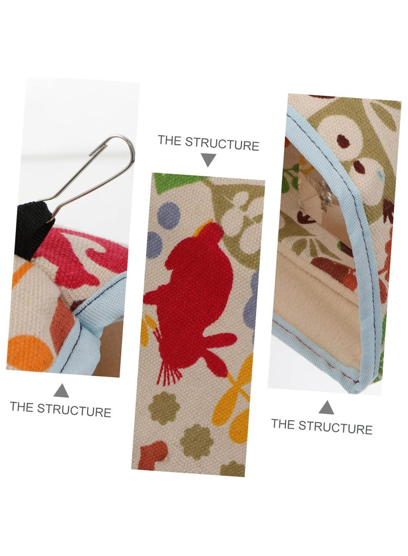 Oasisgalore Parrot Triangular Fossa Bird Hammock Bed Accessories For Bird Cages Winter Tent Bird - Image 2