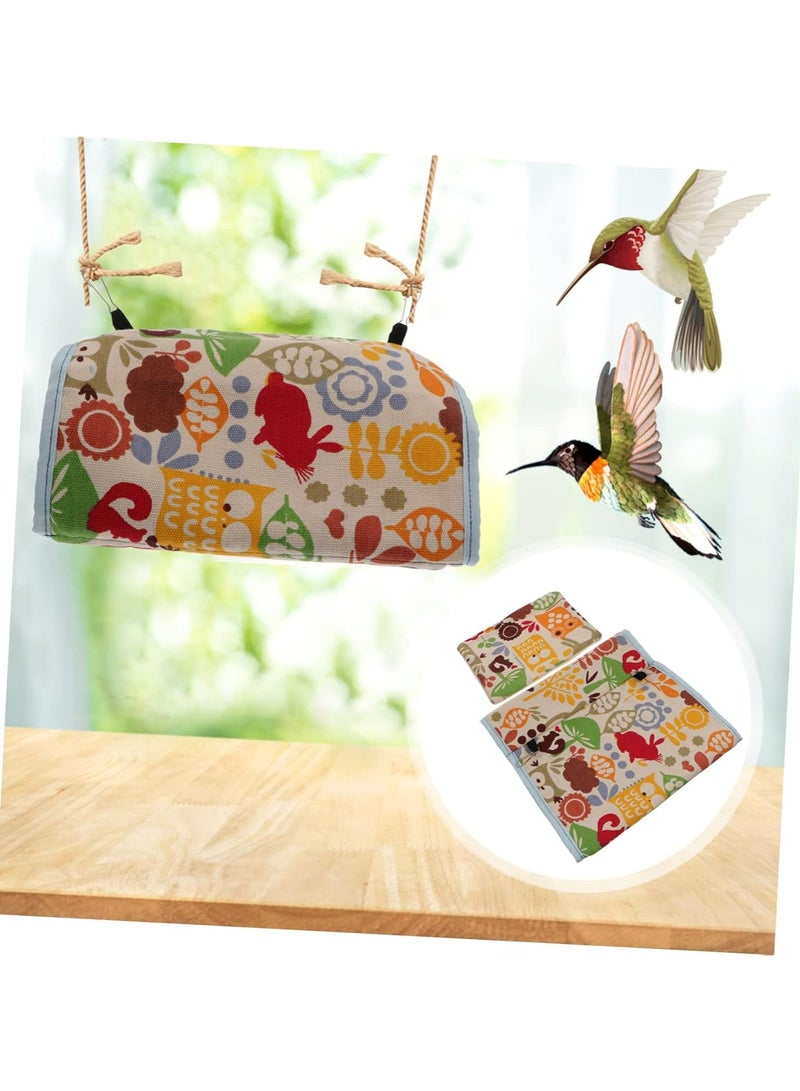 Oasisgalore Parrot Triangular Fossa Bird Hammock Bed Accessories For Bird Cages Winter Tent Bird - Image 5
