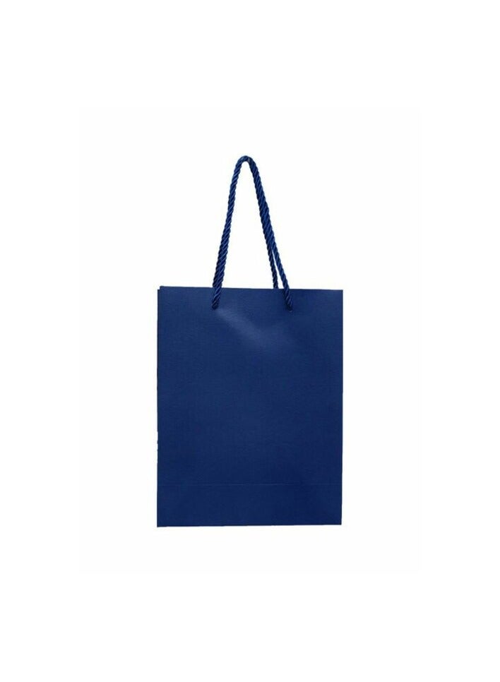 Party Time 12-Pieces 23x18x4cm Dark Blue Paper Bags, Party Gift Bag For Birthday, Wedding, Souvenir Bags - Party Supplies