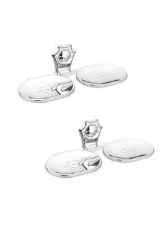 iSTAR iSTAR Stainless Steel Double Soap Holder/Soap Dish/Bathroom Soap Stand/Bathroom Accessories (Pack of 2)  - Image 1