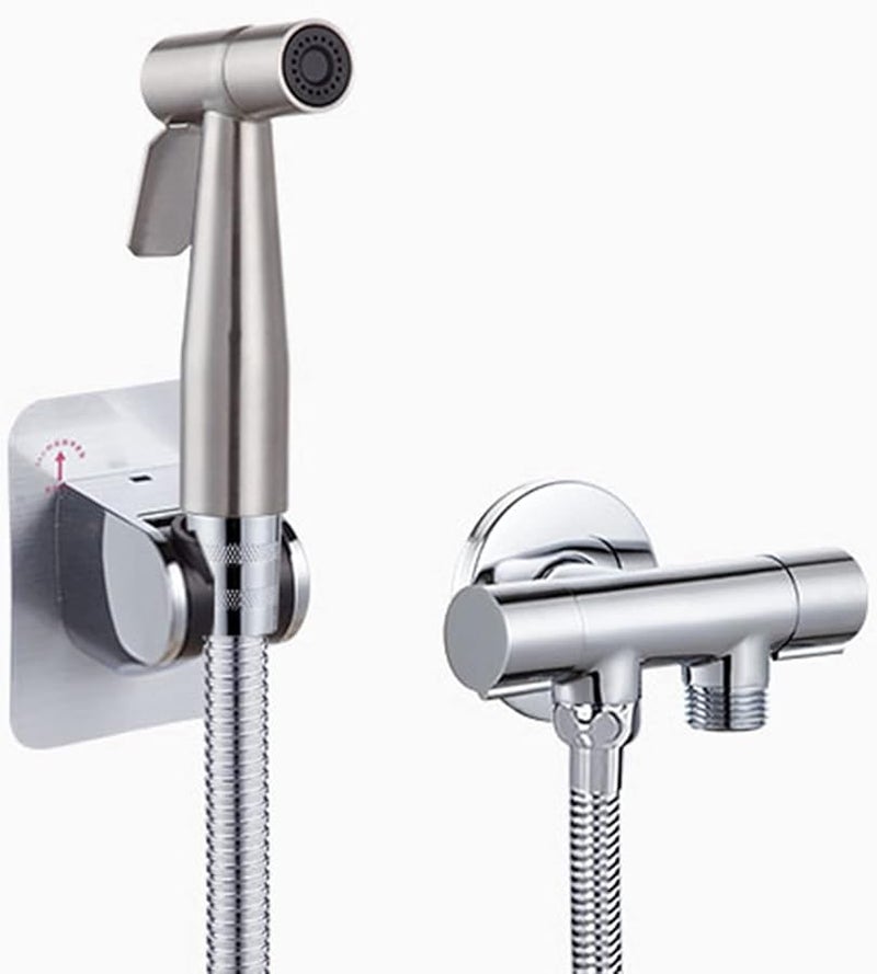 مرشة المرحاض المحمولة مع خرطوم وقوس الحجم أ لغسل الحفاضات والحيوانات الأليفة والنظافة النسائية - Image 1