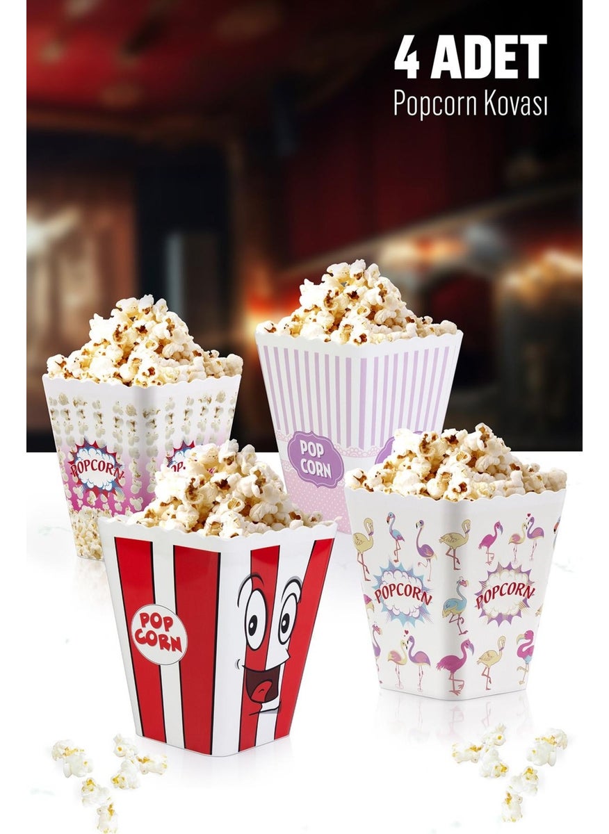 ‎okyanus Home - 4 Pieces Popcorn Bucket - Image 1