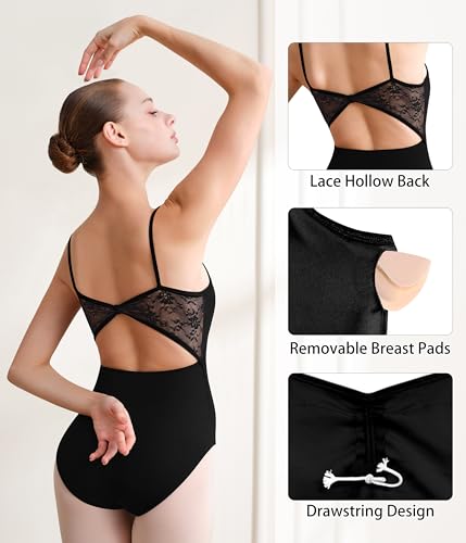 Tegmk Women Camisole Dance Leotard for Ballet, Gymnastics Outfit, Full Front Lining(FT23937-06-S) - Image 3