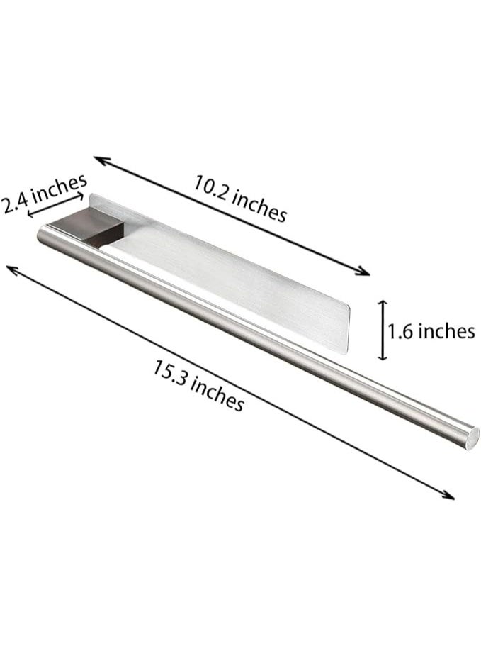 حامل مناشف مثبت على الحائط - قضيب مناشف حمام عصري - حامل مناشف مقاوم للصدأ وموفر للمساحة لمناشف الحمام أو اليد أو المطبخ - Image 3