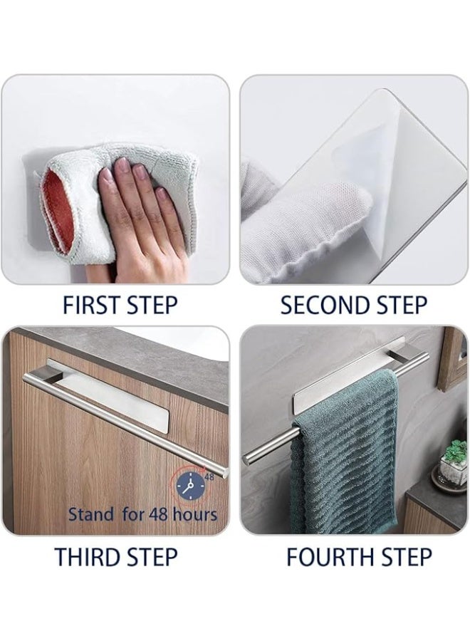 حامل مناشف مثبت على الحائط - قضيب مناشف حمام عصري - حامل مناشف مقاوم للصدأ وموفر للمساحة لمناشف الحمام أو اليد أو المطبخ - Image 5