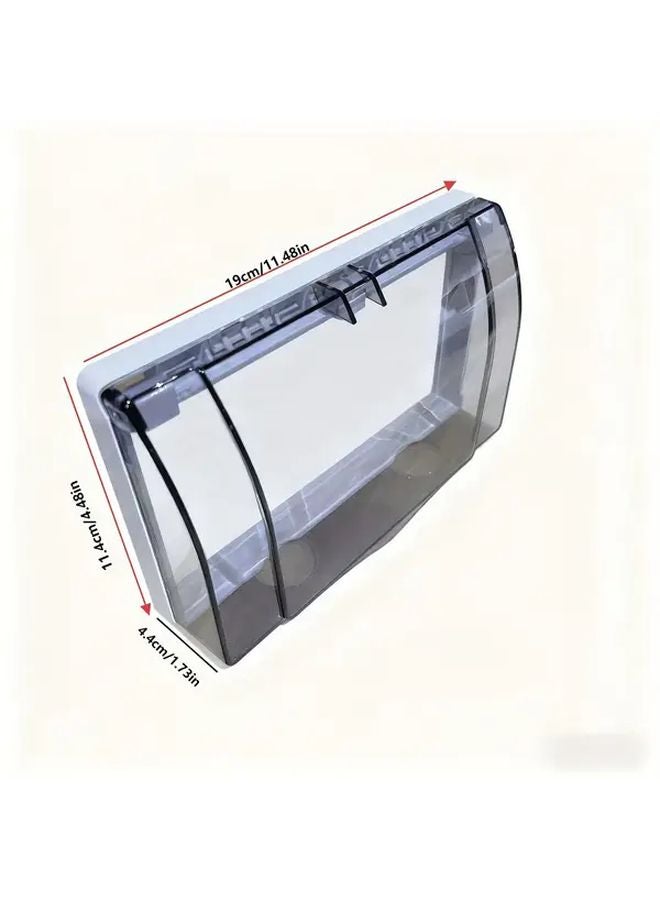 Black Flip Top Socket Cover Easy Snap On Splashproof Outlet Durable Plastic - Image 4