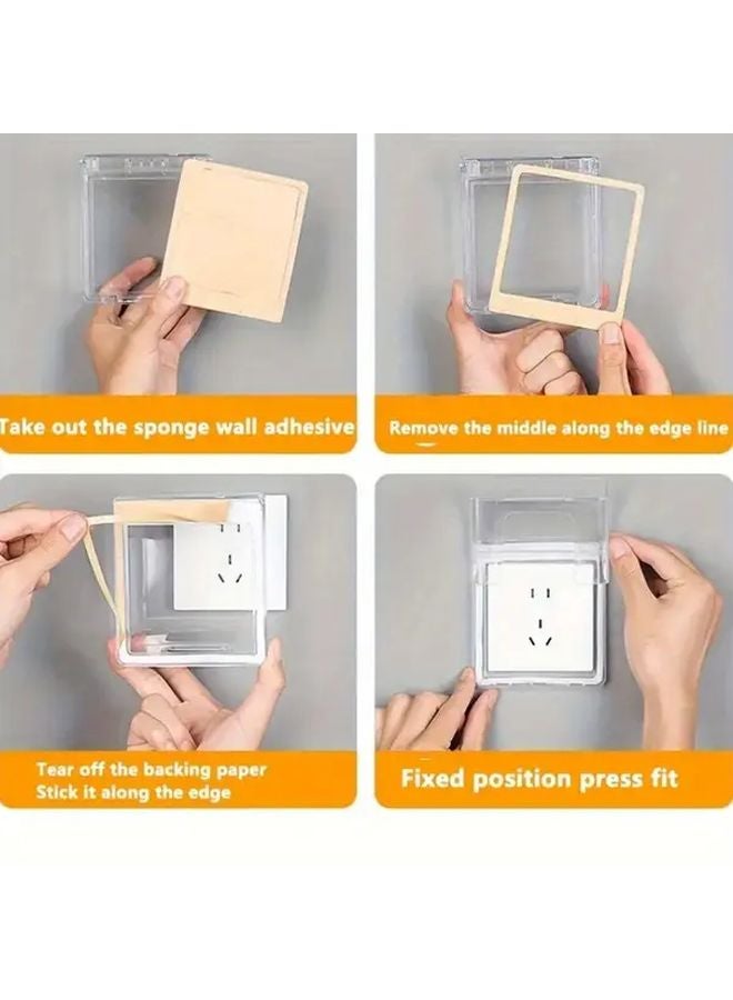 Black Flip Top Socket Cover Easy Snap On Splashproof Outlet Durable Plastic - Image 5