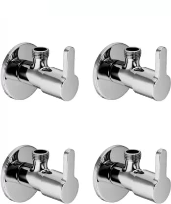 Clay Plus Stainless Steel Brass Angle Cock Valve for BathroomAngle Wall Tap for Bathroom Angle for wash Basin Brass Angle Valve for wash Basin with Free Flange Combo Pack of 2