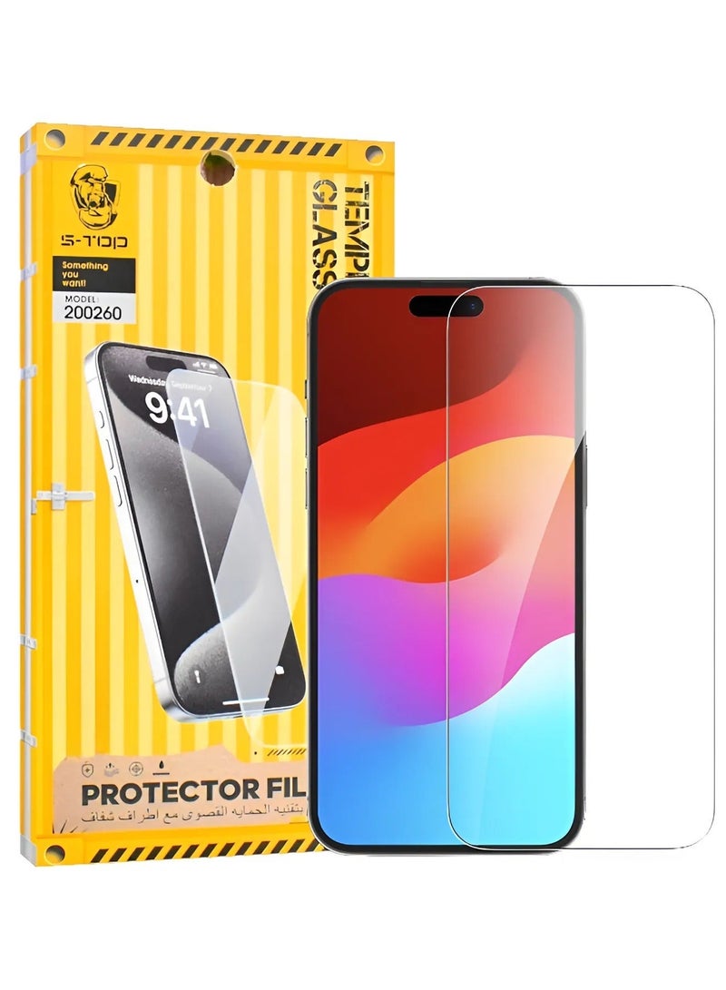 S-TOP Screen protection for iPhone 13 /13 Pro/14/16E, a layer of tempered glass without black edges, complete protection for your phone’s screen against breakage and glare from S-TOP - Image 5