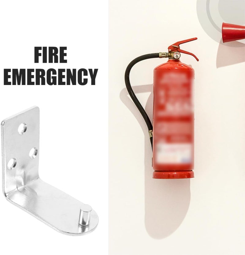 Uonlytech 4pcs Wall Mounted Fire Extinguisher Bracket Iron Extinguisher Holder Secure Wall Hook for Fire Safety - Image 4