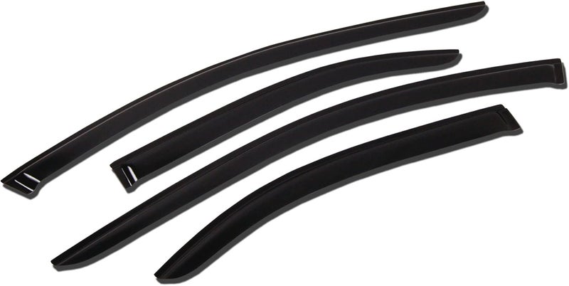 Tuningpros WV-240-2 Outside Mount Window Visor Deflector Rain Guard Dark Smoke 4-pc Set, Compatible with 1991-1997 Isuzu Isuzu Rodeo - Image 1