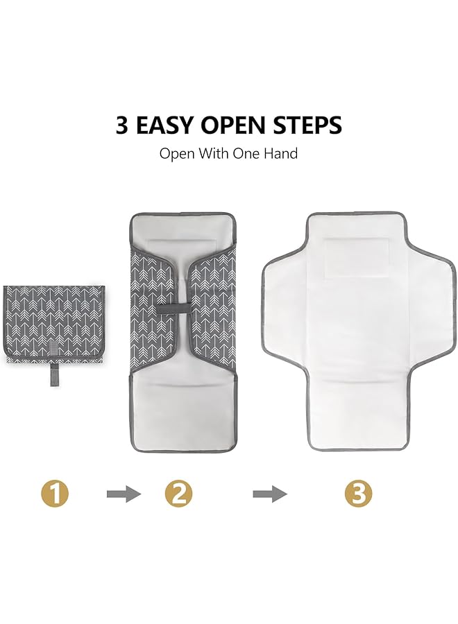 DMG TECH Baby Changing Mat Multipurpose Waterproof Wipeable Diaper Pad Portable Diaper Changing Pad Foldable Baby Changing Pads For Bed Protection Travel Diaper Change Mat For Baby Newborn Essentials - Image 3