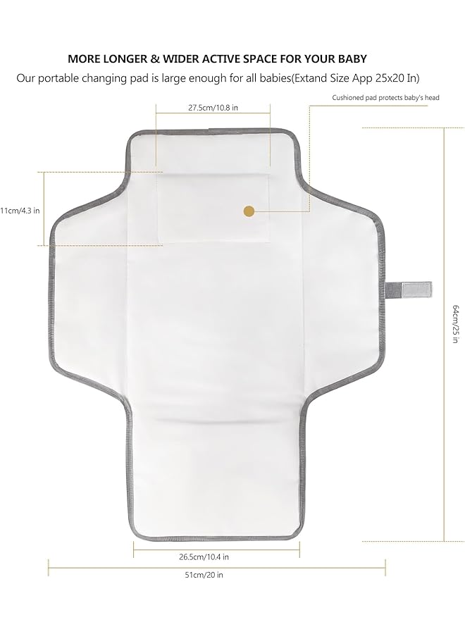 DMG TECH Baby Changing Mat Multipurpose Waterproof Wipeable Diaper Pad Portable Diaper Changing Pad Foldable Baby Changing Pads For Bed Protection Travel Diaper Change Mat For Baby Newborn Essentials - Image 4