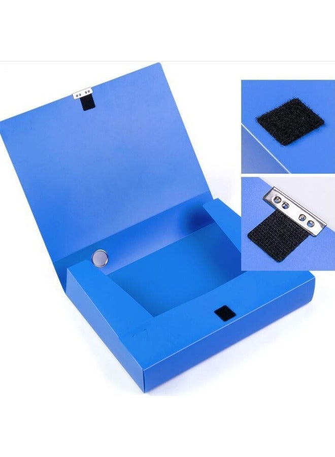 HELPS Plastic File Box A4 File Box 5.5cm Office Stationery Blue Thickened Data Bill Box Storage Box - Image 2