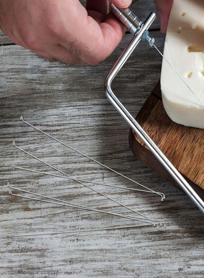 لوكس شايني سلك تقطيع الجبن من الفولاذ المقاوم للصدأ من لوكس شاينى، 10 قطع، سلك بديل لتقطيع الجبن، سلك لتقطيع الجبن والزبدة، أدوات مطبخ، 5.5 بوصة، 14.00 × 0.10 × 0.10 سم، فضي 1 - Image 4