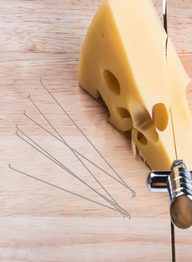 لوكس شايني سلك تقطيع الجبن من الفولاذ المقاوم للصدأ من لوكس شاينى، 10 قطع، سلك بديل لتقطيع الجبن، سلك لتقطيع الجبن والزبدة، أدوات مطبخ، 5.5 بوصة، 14.00 × 0.10 × 0.10 سم، فضي 1 - Image 5