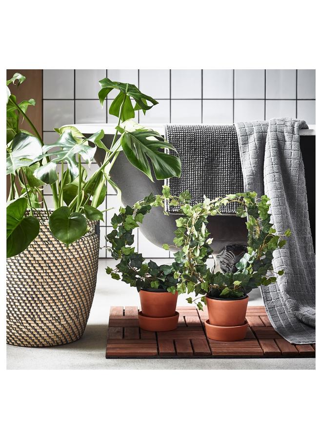 زبون وعاء نباتات، للاستخدام الداخلي/الخارجي، رمادي غامق/بيج، 24 سم - Image 5