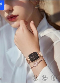 Haino Teko Haino Teko Germany Rose Gold Edition Ladies Smart Watch with Three Set Strap and Stylish Bracelet Combo  - Image 4