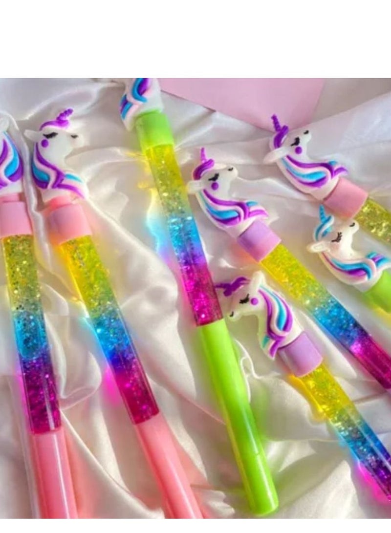 Unicorn Pen Rainbow Sparkles Pen Cartoon Pen Amazing Gift for girls and kids - Image 3