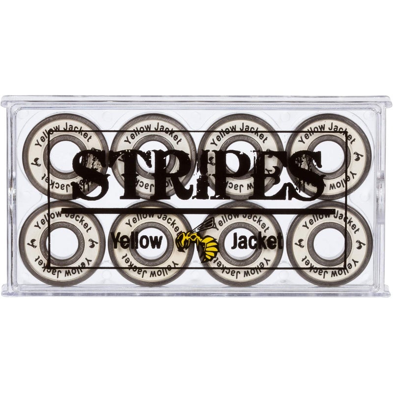 Yellow Jacket Premium Skateboard Bearings, Pro Longboard Bearings, 608, ABEC 9, White Lightning (Pack of 8) - Image 2