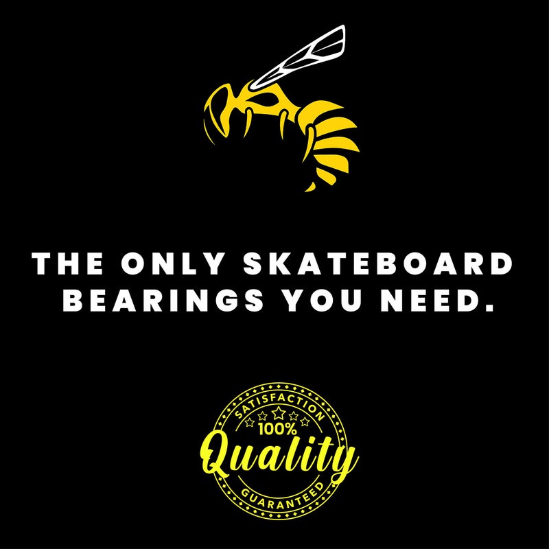 Yellow Jacket Premium Skateboard Bearings, Pro Longboard Bearings, 608, ABEC 9, White Lightning (Pack of 8) - Image 5