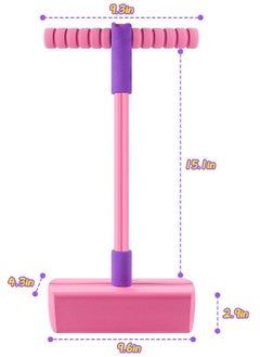 ESSEN Pogo Stick Bungee Jumper Toys for Kids Boys & Girls, Holds up to 100 Kg - Pink  - Image 5
