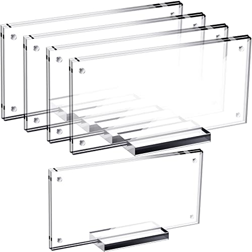 Chunful 4 Pcs Dollar Bill Holder Acrylic Display Dollar Case Currency Ticket Protector Paper Money Frame for Bill Collectors Collection 73 x 35 Inch - Image 1