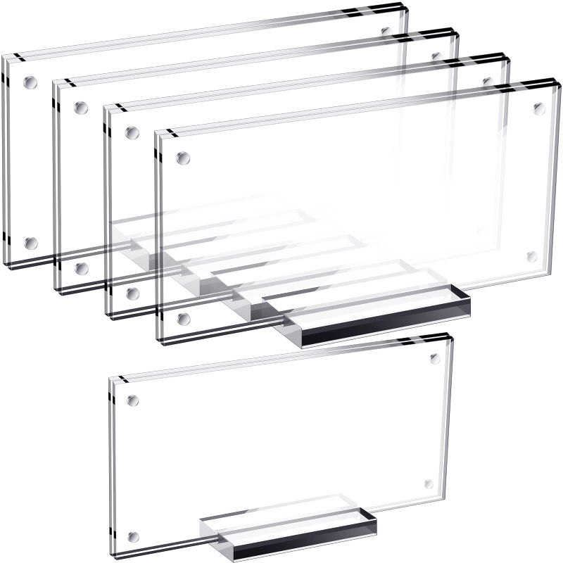 Chunful 4 Pcs Dollar Bill Holder Acrylic Display Dollar Case Currency Ticket Protector Paper Money Frame for Bill Collectors Collection 73 x 35 Inch - Image 2